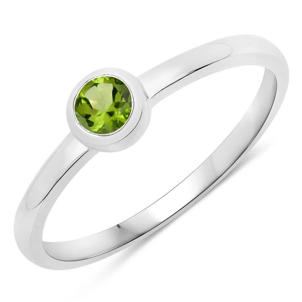 Bezel Set Round Solitaire Ring