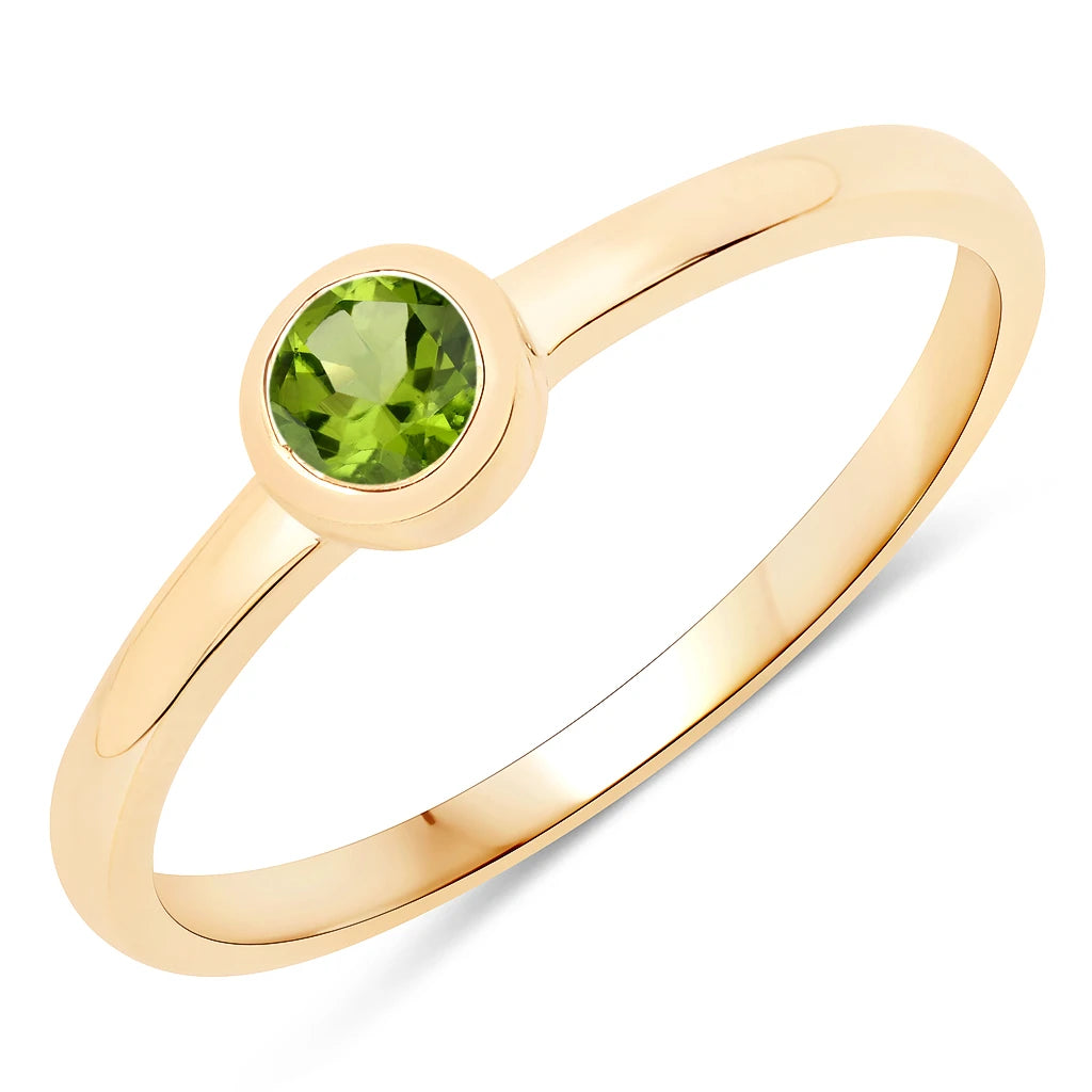 Bezel Set Round Solitaire Ring