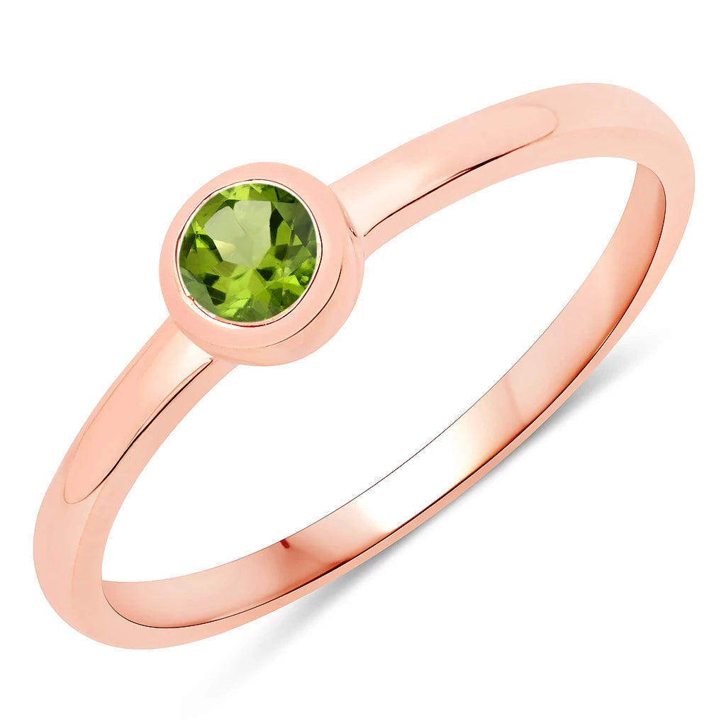 Bezel Set Round Solitaire Ring
