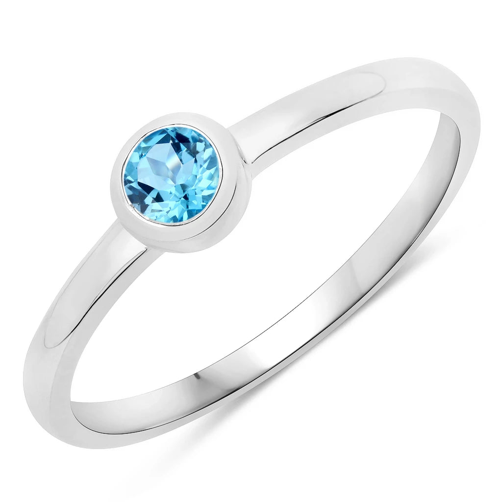 Bezel Set Round Solitaire Ring