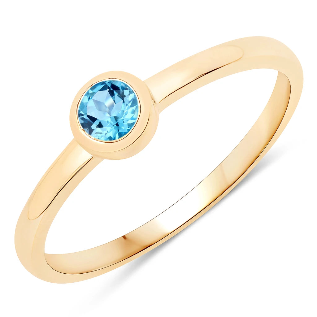Bezel Set Round Solitaire Ring
