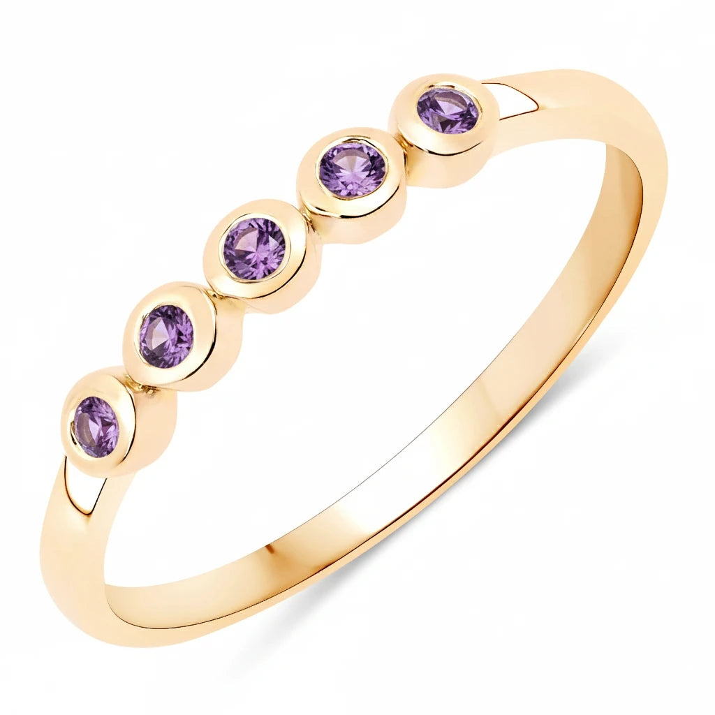 Round Cut Five Stone Ring