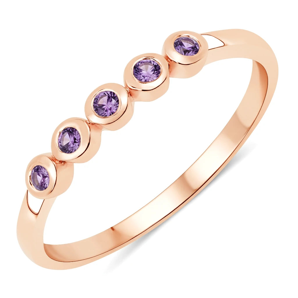 Round Cut Five Stone Ring
