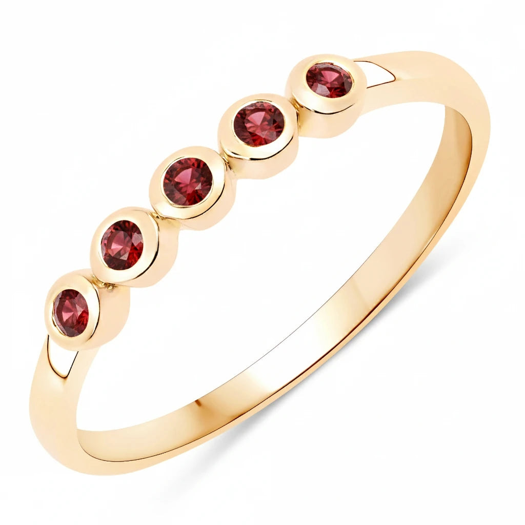 Round Cut Five Stone Ring