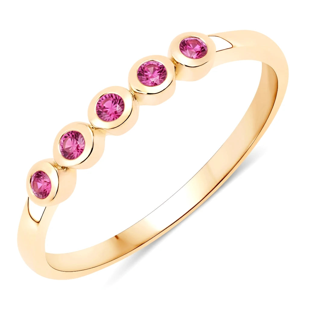 Round Cut Five Stone Ring