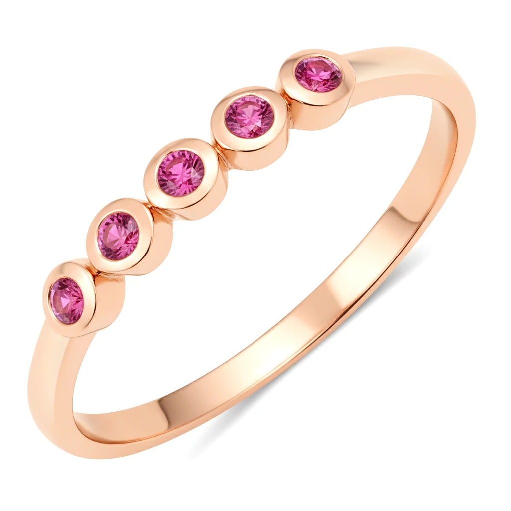 Round Cut Five Stone Ring