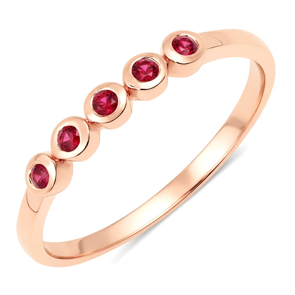Round Cut Five Stone Ring