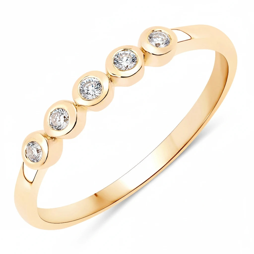 Round Cut Five Stone Ring