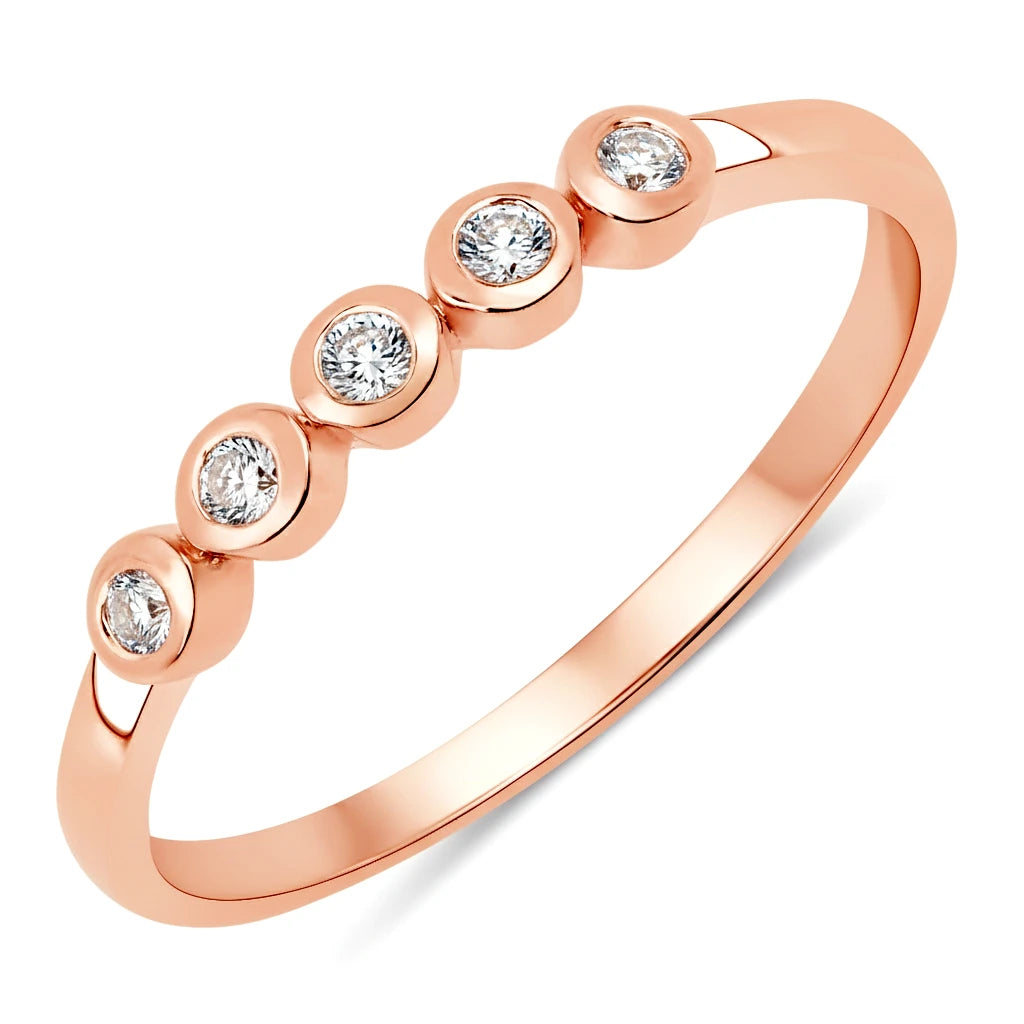 Round Cut Five Stone Ring