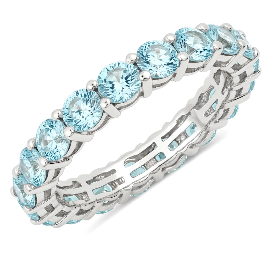 Bold Round Prong Set Eternity Ring