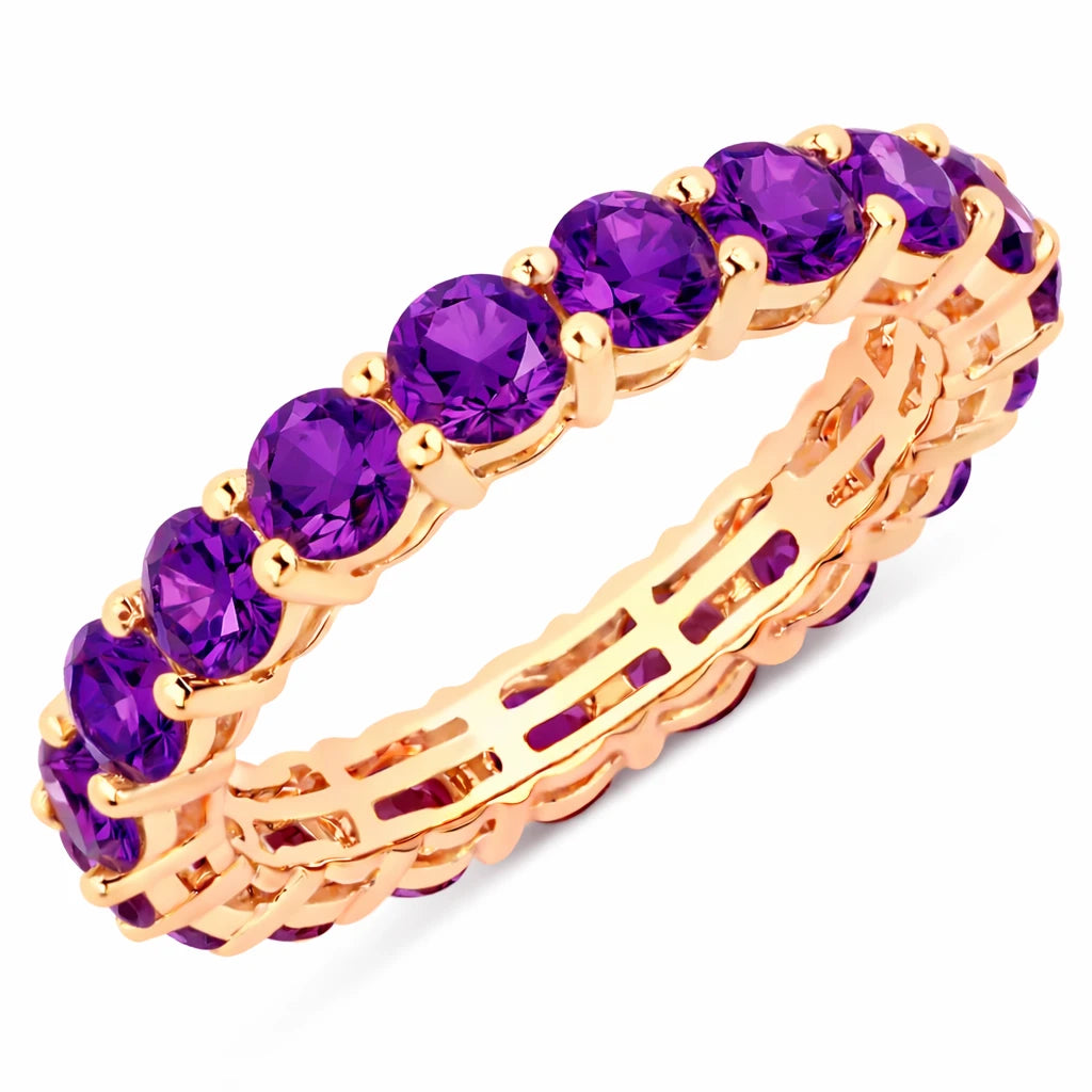 Bold Round Prong Set Eternity Ring