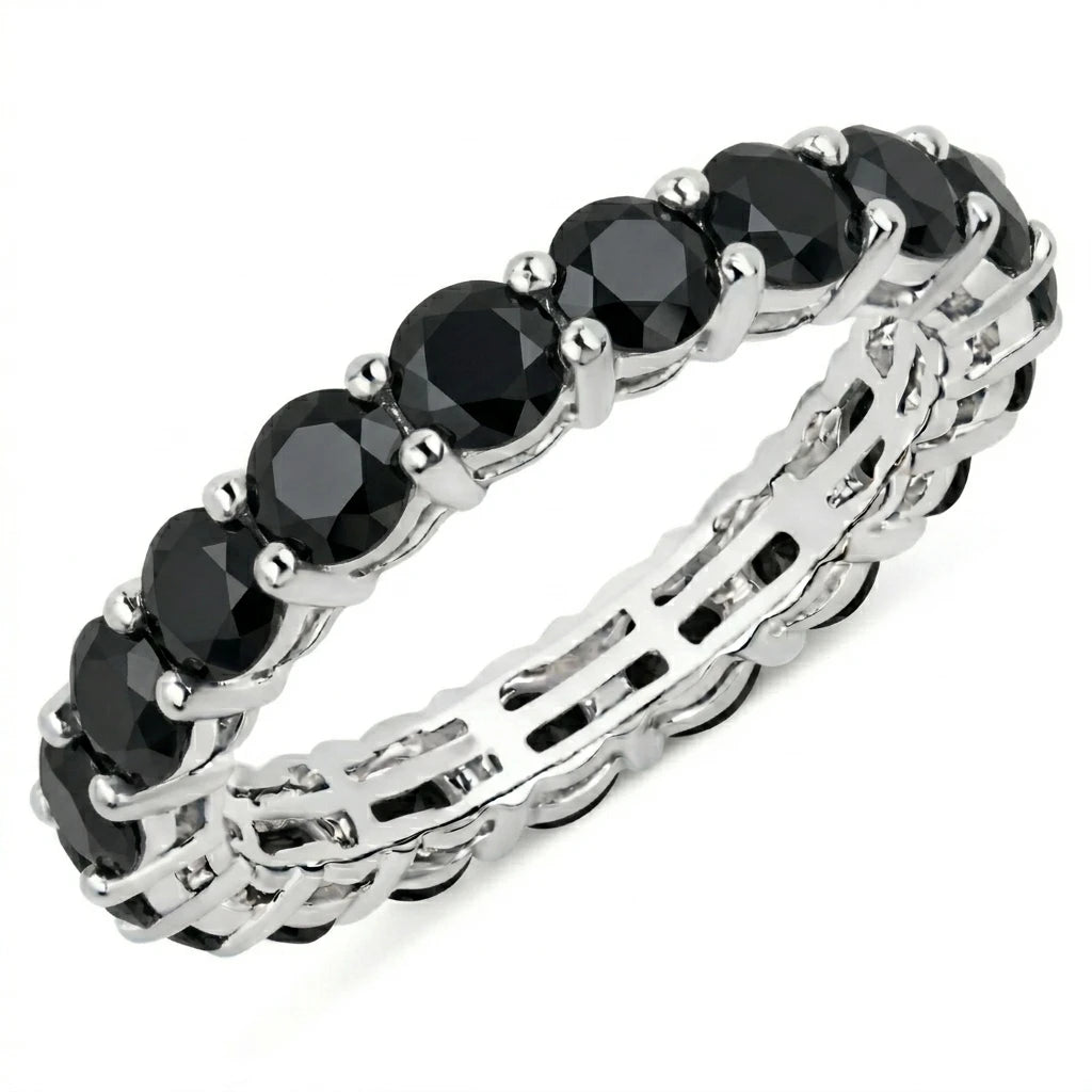 Bold Round Prong Set Eternity Ring