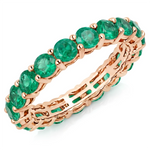 Bold Round Prong Set Eternity Ring