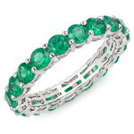 Bold Round Prong Set Eternity Ring