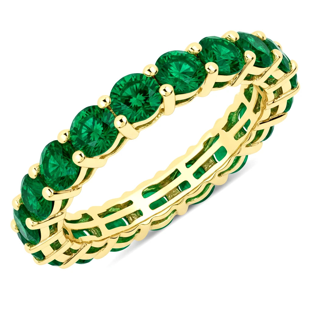 Bold Round Prong Set Eternity Ring