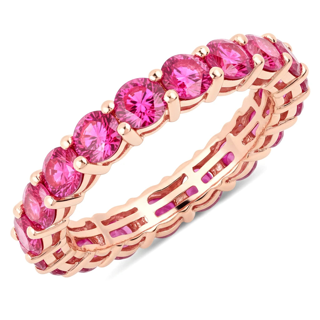 Bold Round Prong Set Eternity Ring