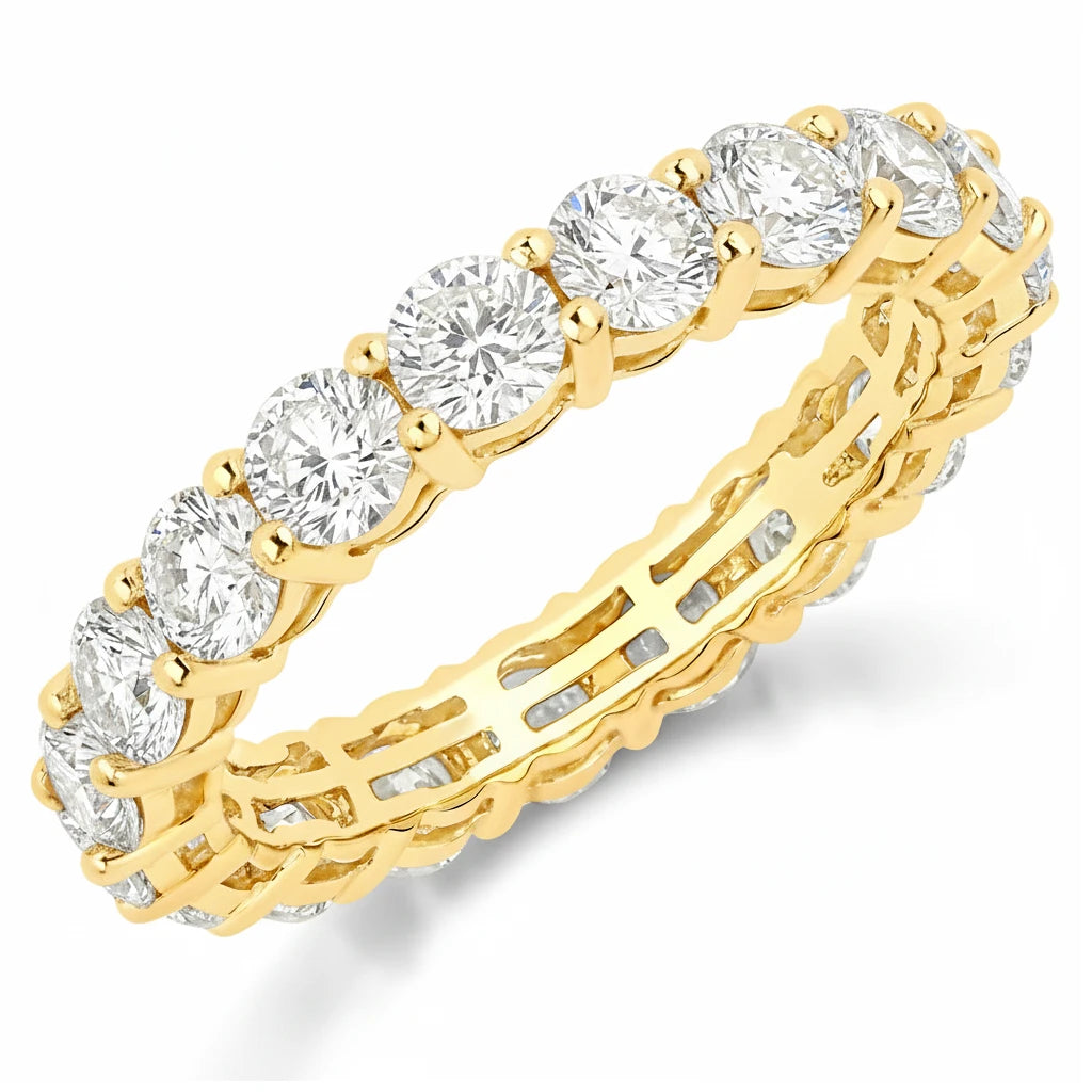 Bold Round Prong Set Eternity Ring