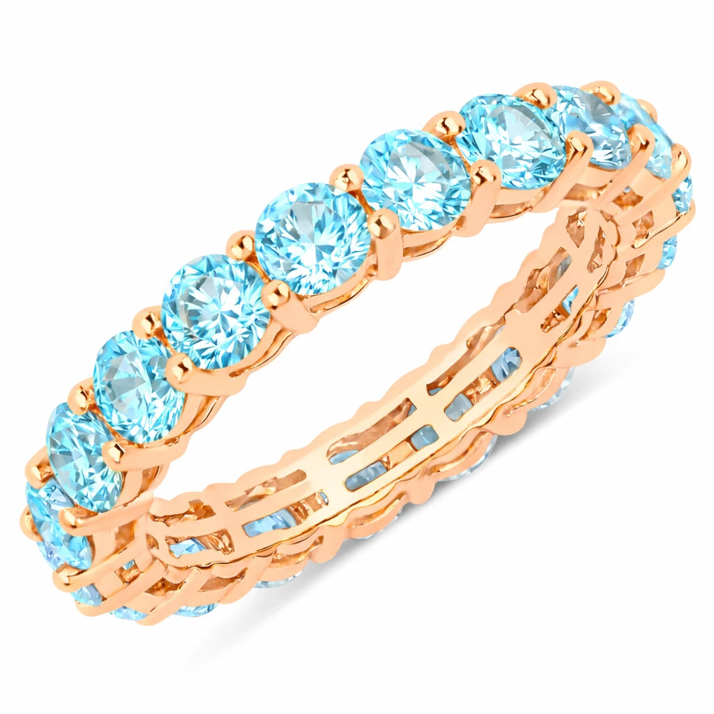 Bold Round Prong Set Eternity Ring