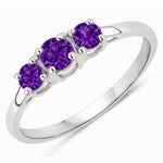 Three Stone Round Ring