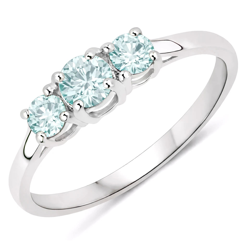 Three Stone Round Ring