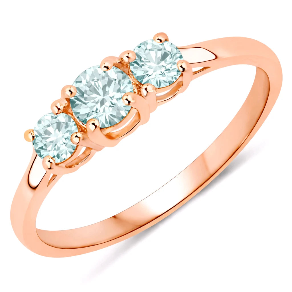 Three Stone Round Ring