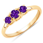 Three Stone Round Ring