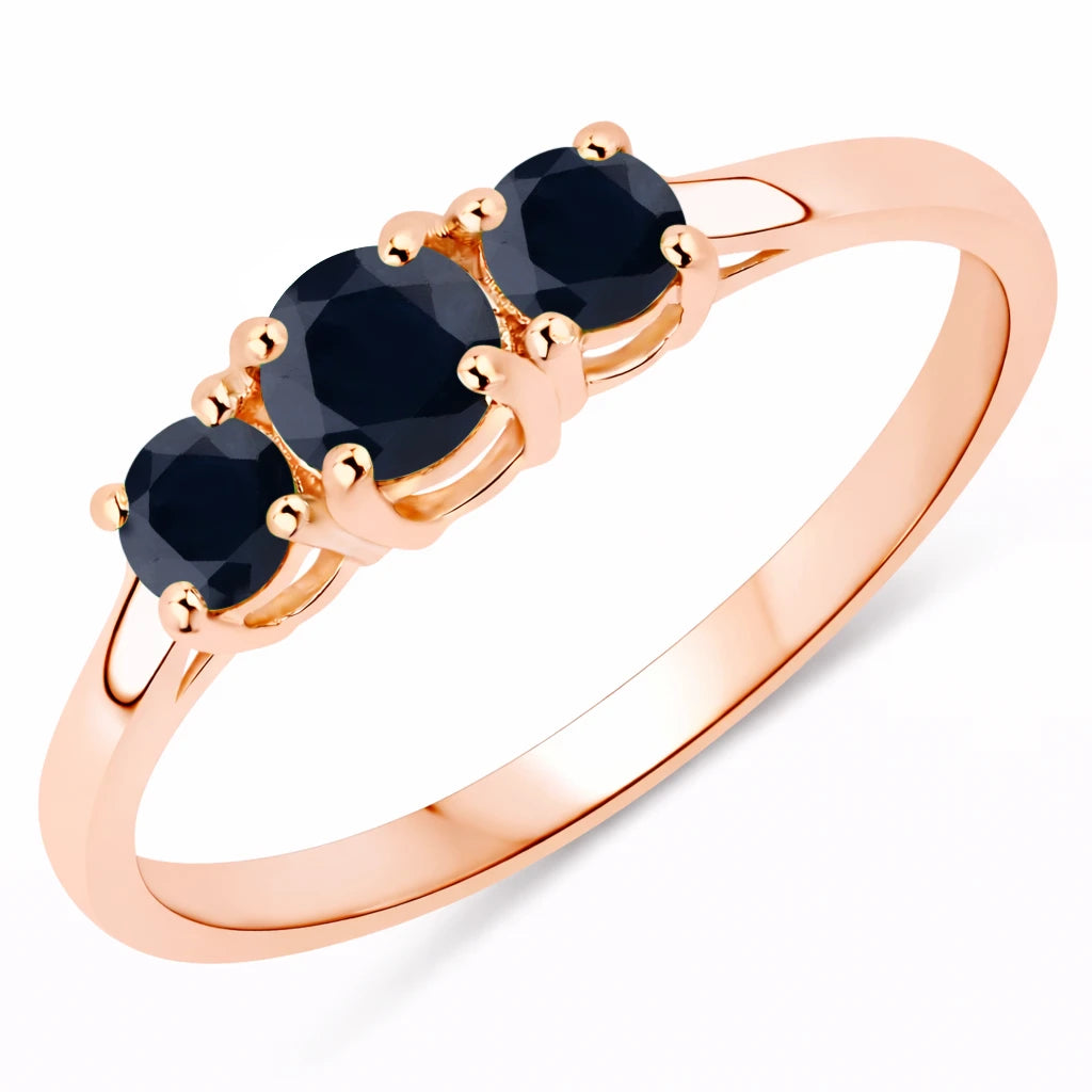 Three Stone Round Ring