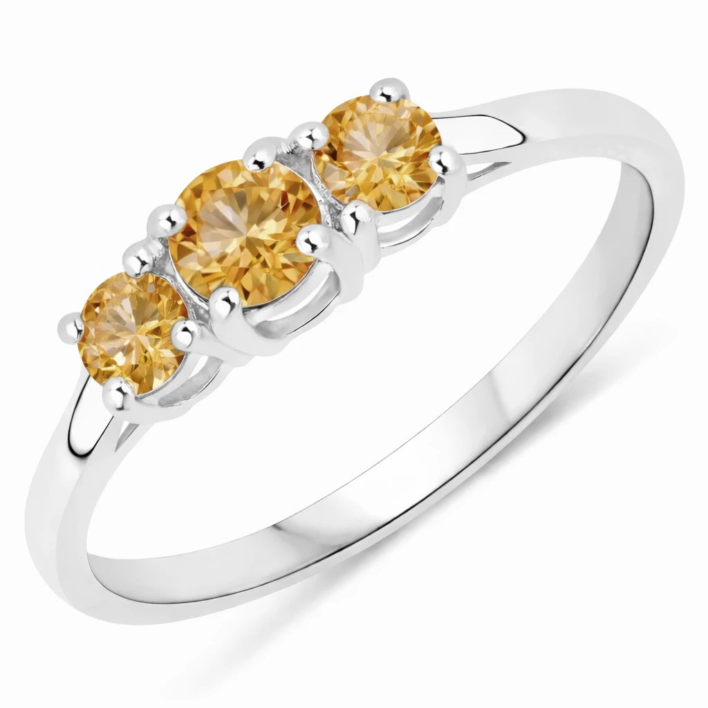 Three Stone Round Ring