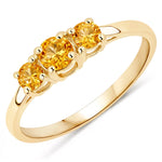 Three Stone Round Ring