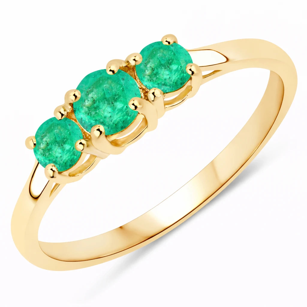 Three Stone Round Ring