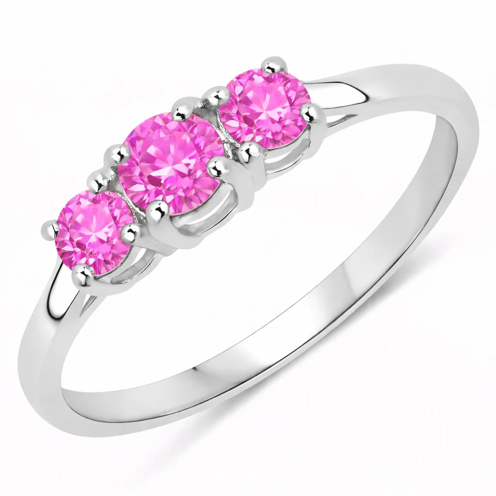 Three Stone Round Ring