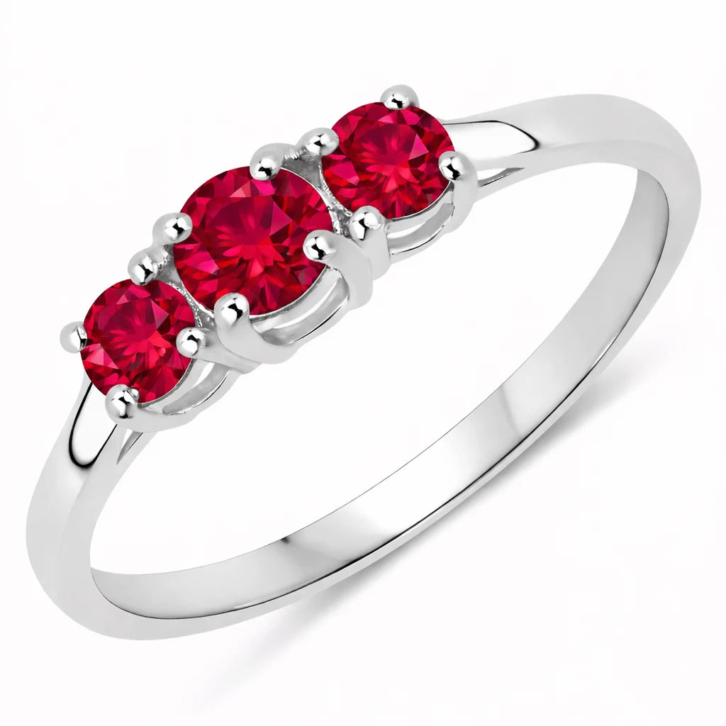 Three Stone Round Ring