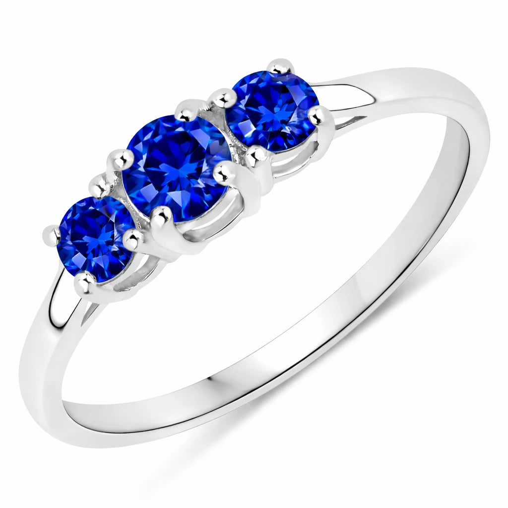 Three Stone Round Ring