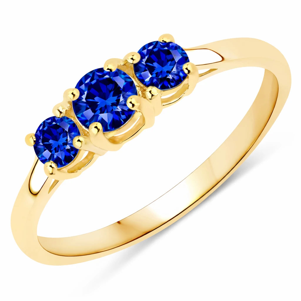 Three Stone Round Ring