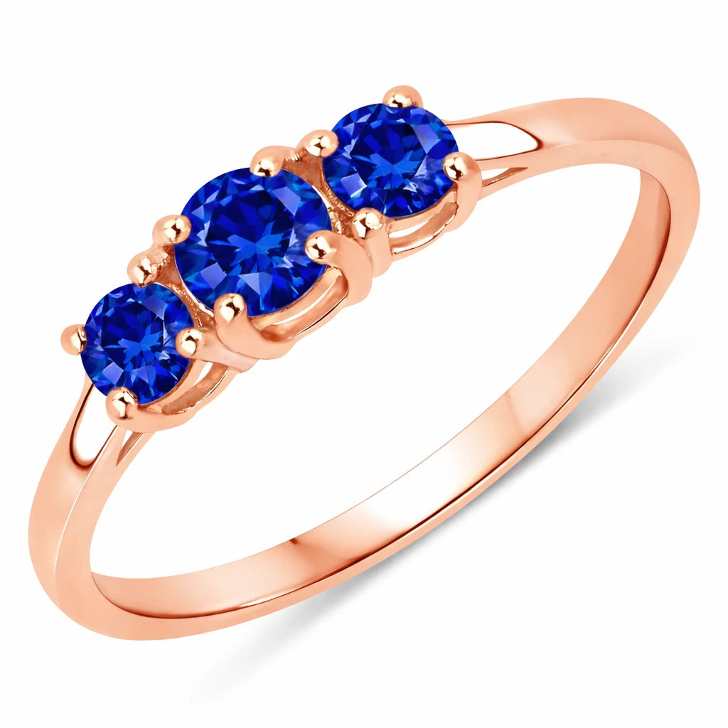 Three Stone Round Ring