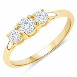 Three Stone Round Ring
