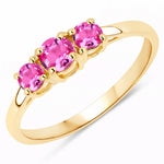 Three Stone Round Ring