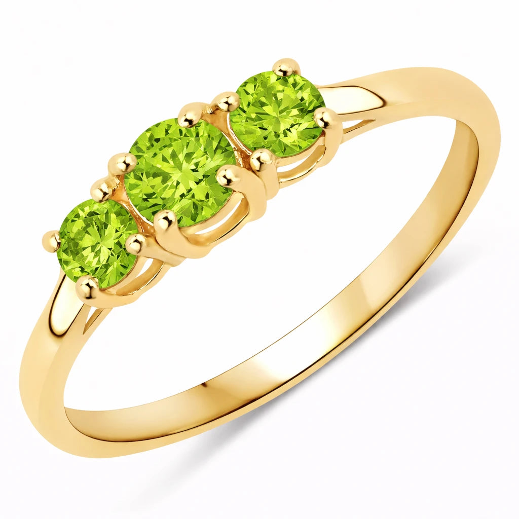 Three Stone Round Ring