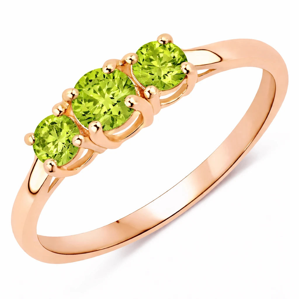 Three Stone Round Ring