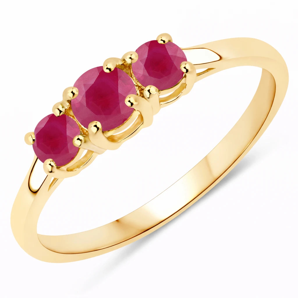 Three Stone Round Ring