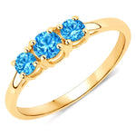 Three Stone Round Ring