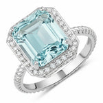 Emerald Cut Diamond Halo Ring