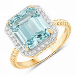 Emerald Cut Diamond Halo Ring