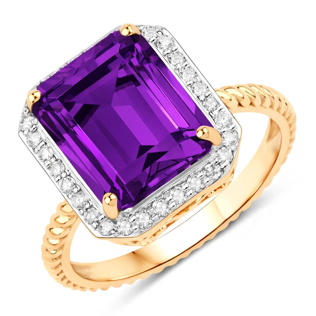 Emerald Cut Diamond Halo Ring