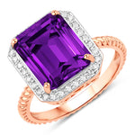 Emerald Cut Diamond Halo Ring
