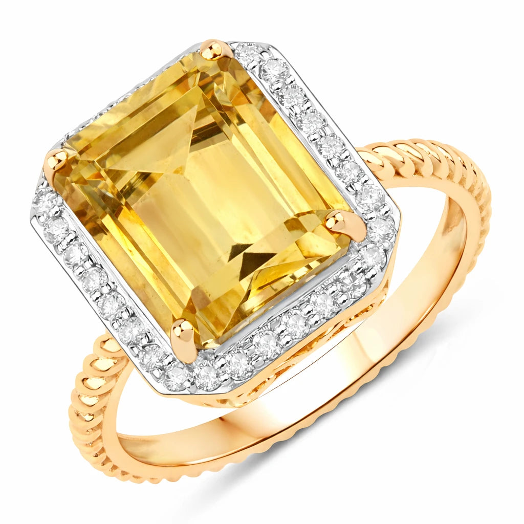 Emerald Cut Diamond Halo Ring