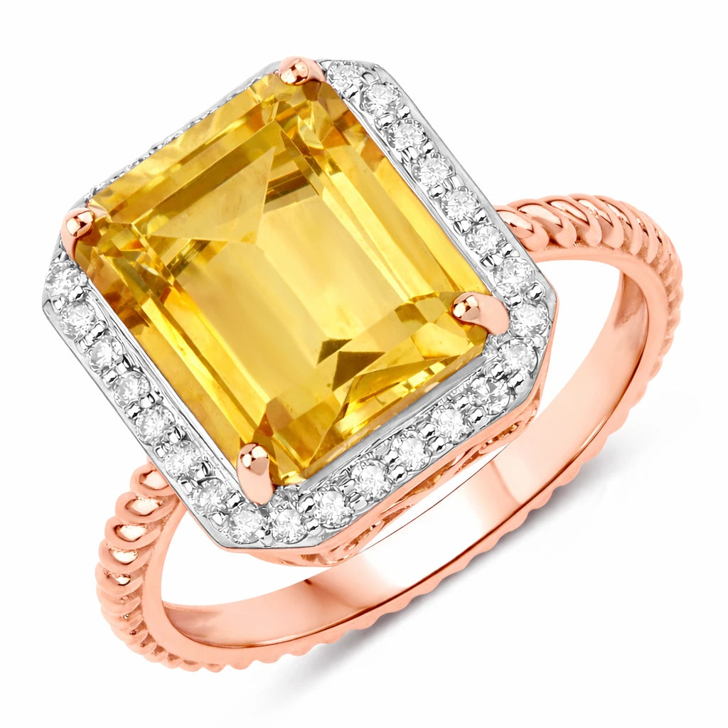 Emerald Cut Diamond Halo Ring