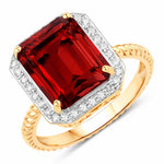 Emerald Cut Diamond Halo Ring