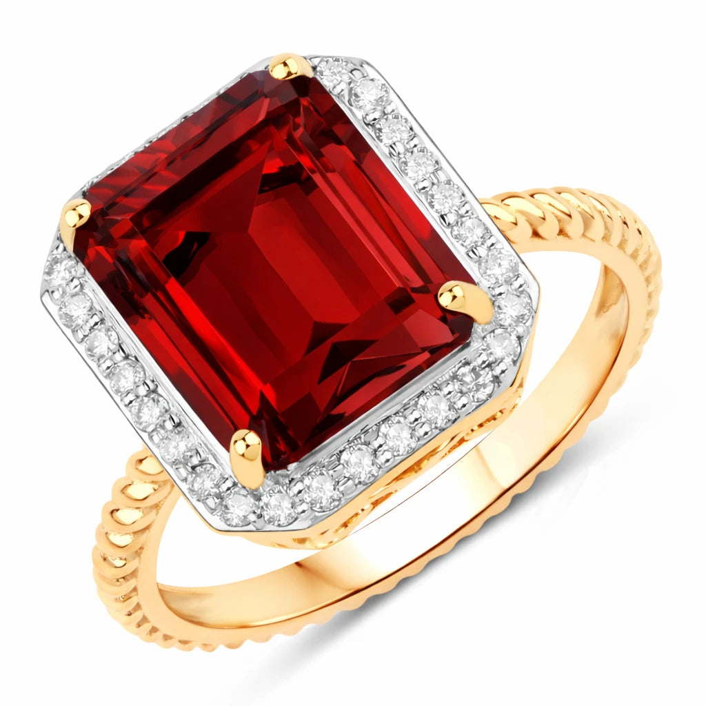 Emerald Cut Diamond Halo Ring