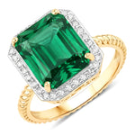 Emerald Cut Diamond Halo Ring